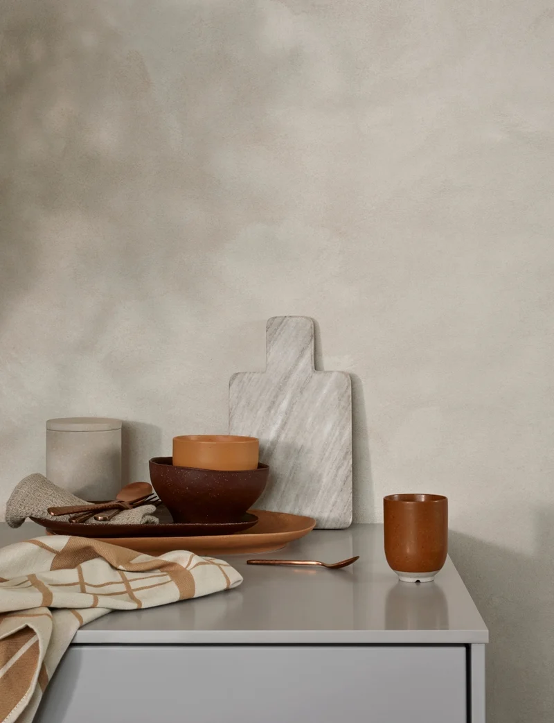 Broste Copenhagen Shape Camel mit Struktur Platte 36 x 22,5 cm