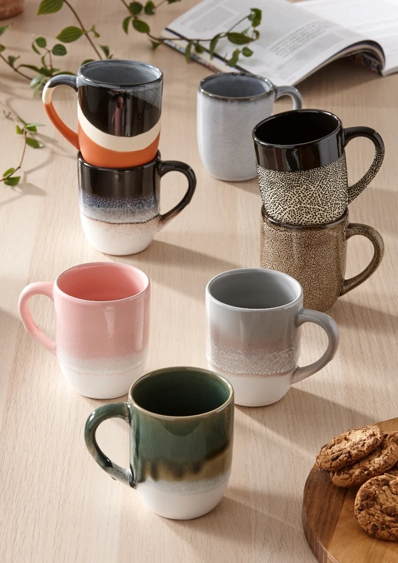 ladelle CAFE Becher mit Henkel schattiert grau 0,3 l