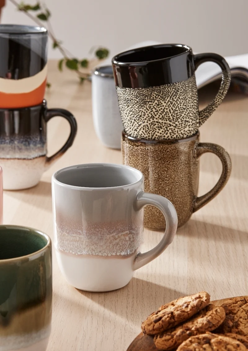 ladelle CAFE Becher mit Henkel schattiert grau 0,3 l