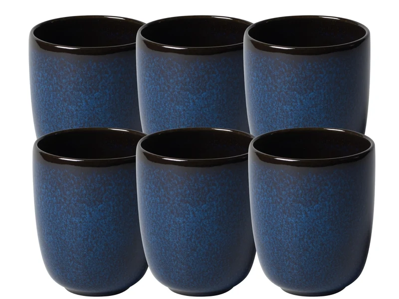 like. by Villeroy & Boch Lave bleu Becher ohne Henkel Set 0,4 l Set6