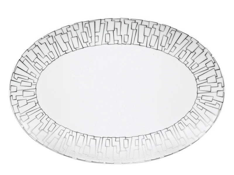 Rosenthal TAC Gropius Skin Platin Platte 34 cm