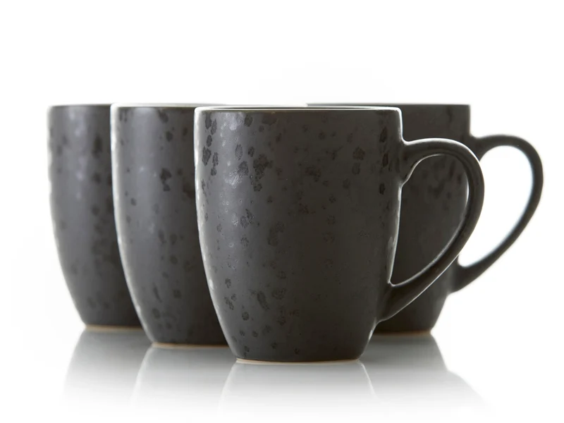 Bitz Becher mit Henkel black/grey/green/dark blue Set4