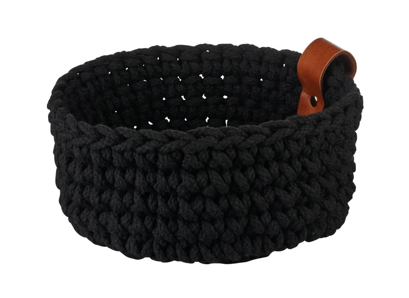 ASA Häkelkorb S schwarz 17 cm