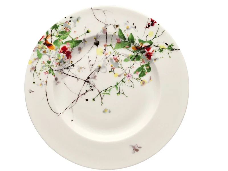 Rosenthal Brillance Fleurs Sauvages Brotteller Fahne 19 cm