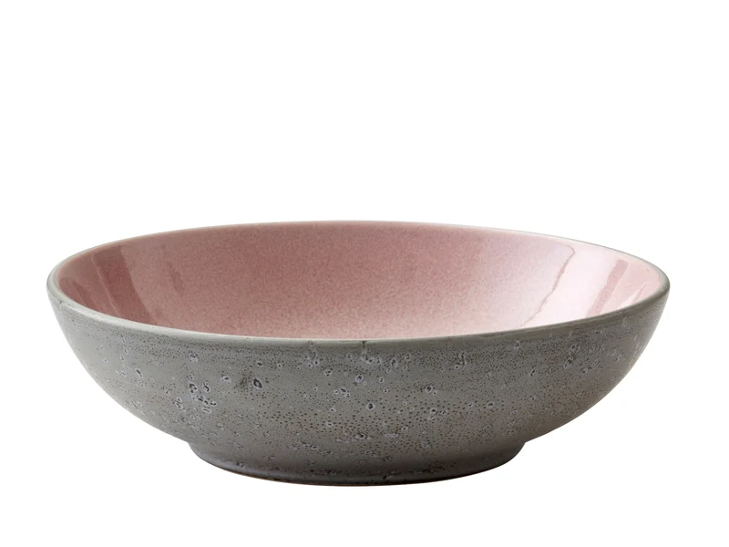 Bitz Pastateller matt grey / shiny light pink 20 cm