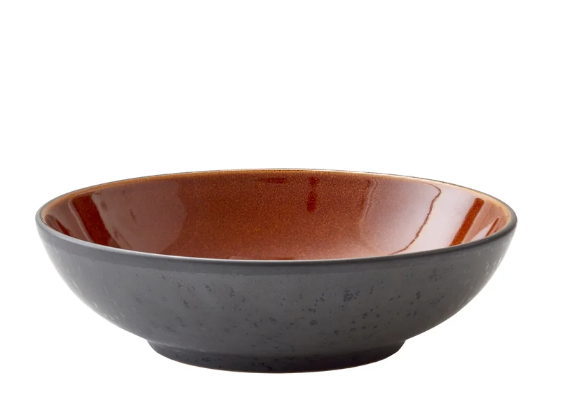 Bitz Pastateller matt black / shiny amber 20 cm