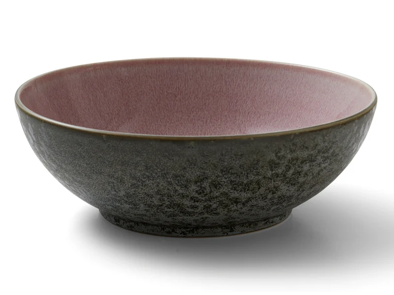 Bitz Salatschüssel matt grey / shiny light pink 30 cm