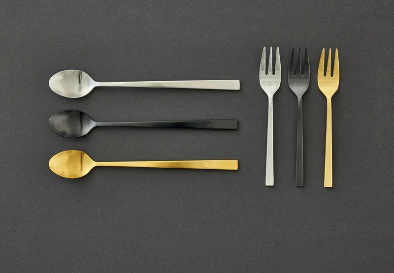 Bitz Lattelöffelset schwarz matt 20 cm 4tlg.