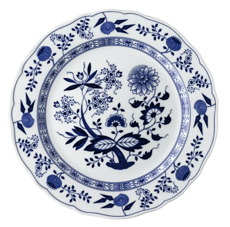 Hutschenreuther Blau Zwiebelmuster Platzteller m. Fahne 31 cm
