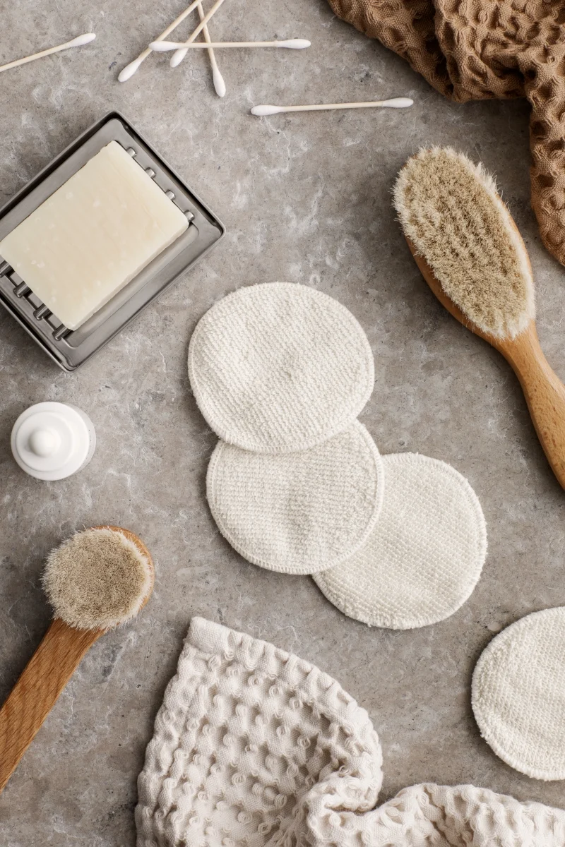 Blomus ASEA Abschminkpads mit Wäschenetz white 7tlg