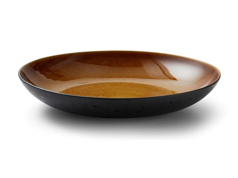 Bitz Schale matt black / shiny amber 40 cm