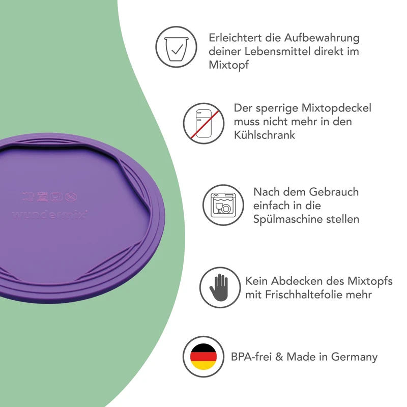 WunderLid® | Silikondeckel für Thermomix-Mixtopf TM7, TM6, TM5, TM31