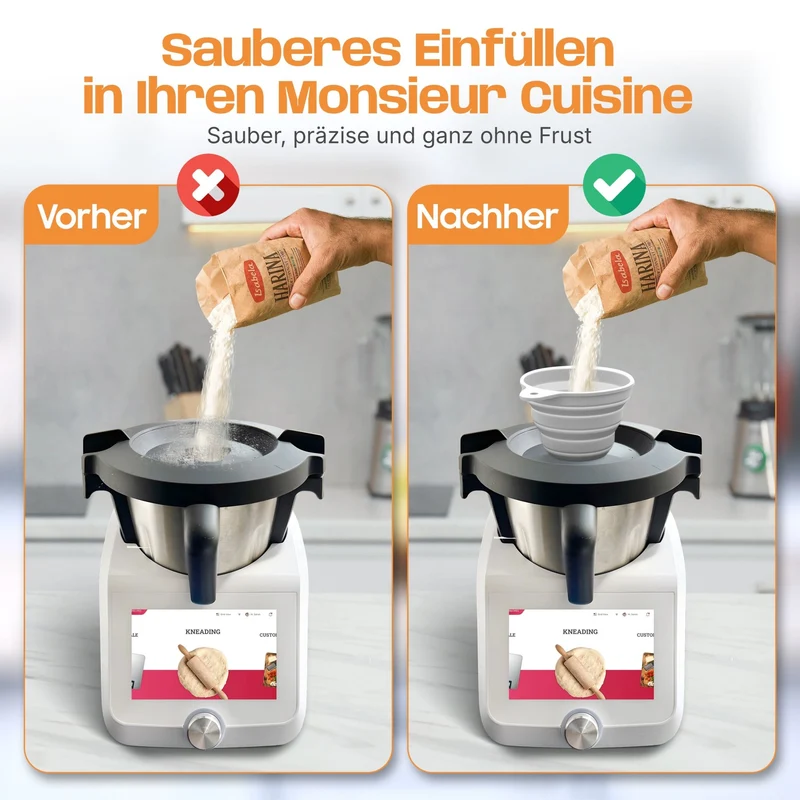 Silikon-Trichter für Monsieur Cuisine Smart, Connect, Trend & Compact