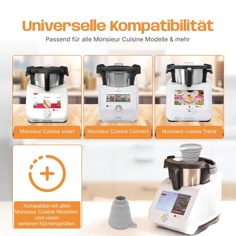 Silikon-Trichter für Monsieur Cuisine Smart, Connect, Trend & Compact