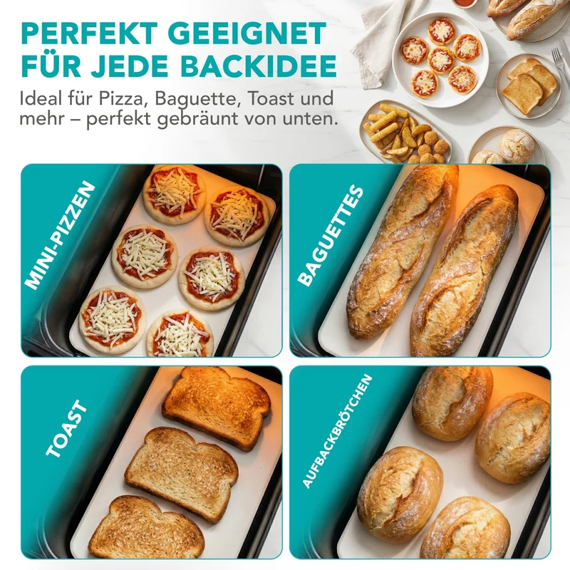 WunderFry® | Airfryer-Pizzastein mit Edelstahlrahmen