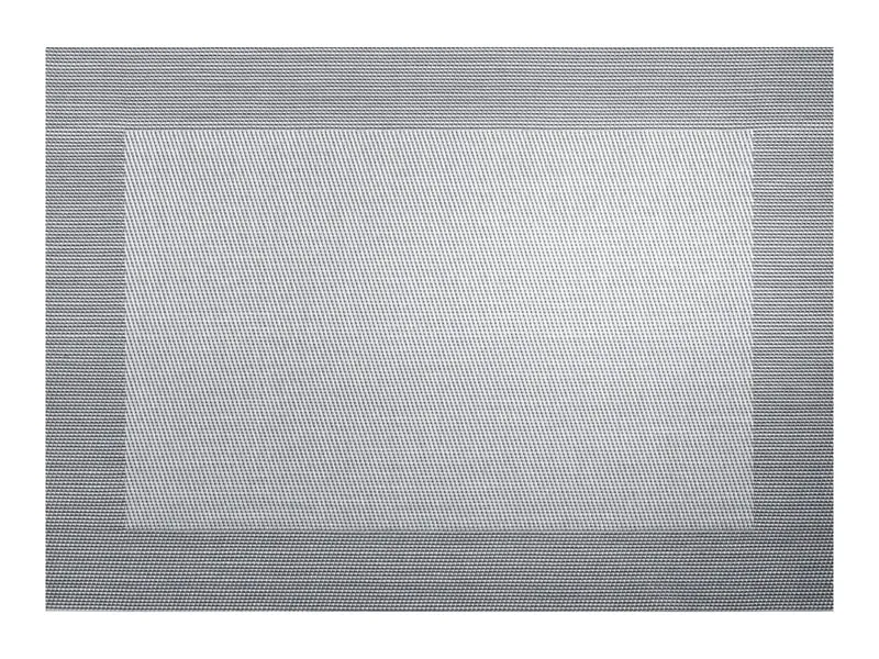 ASA Tischset gewebter Rand silver black metallic 46 cm