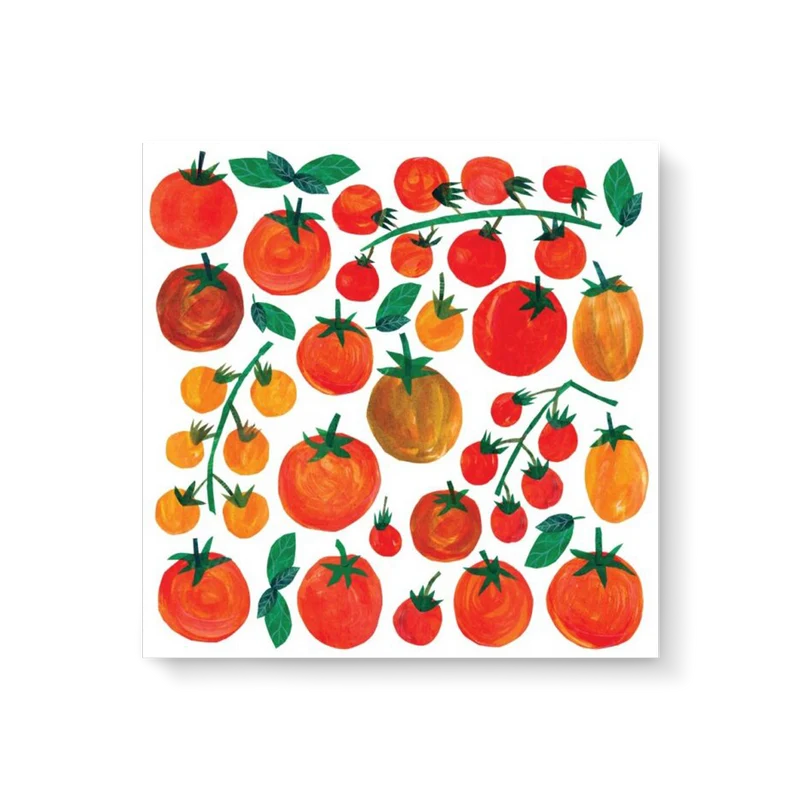 Serviette mit Tomaten - 25 x 25 cm - Set mit 20 Stück
