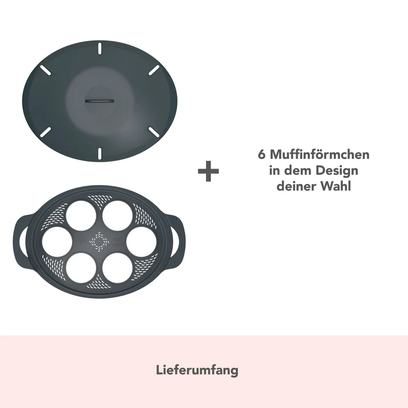 Muffinizer® | inkl. 6 Silikonförmchen | Backform für Thermomix TM6, TM5, TM31
