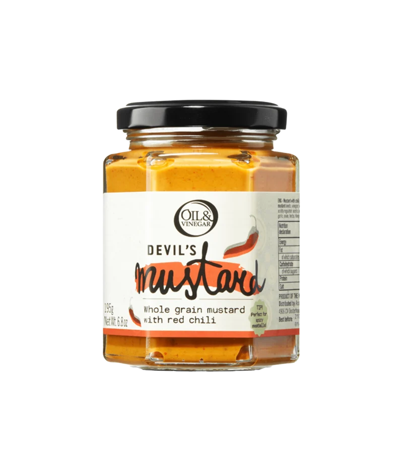Senf mit rotem Chili - Devil's Mustard - 195 g