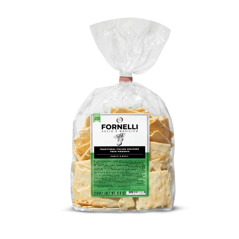 Mini-Cracker mit Basilikum und Knoblauch - 250 g