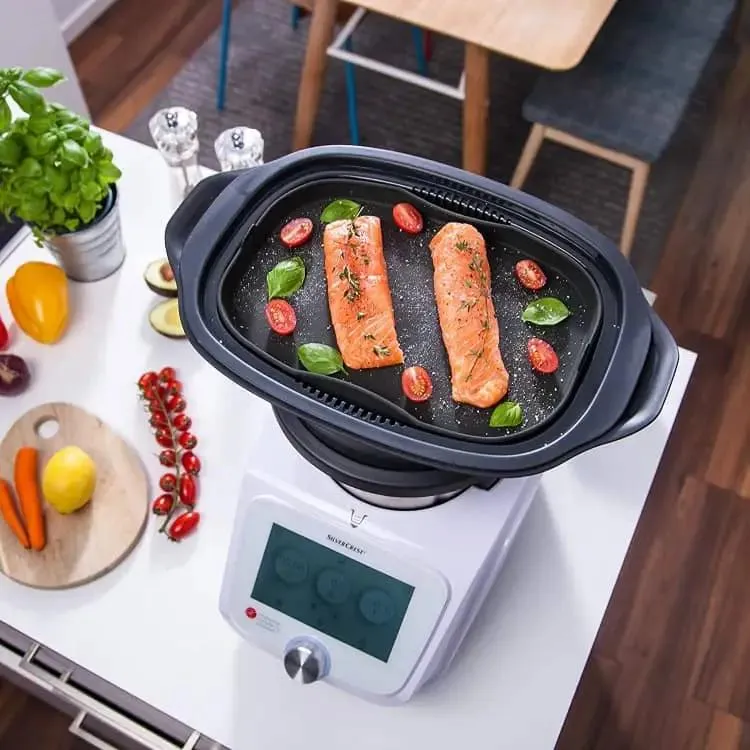 Flexi-Set für Monsieur Cuisine | Dampfgarform, FlexiSpatel Grün in klein + groß
