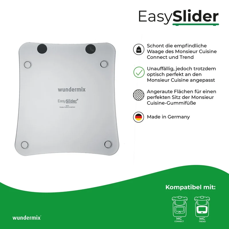 [B-Ware] EasySlider® | Gleitbrett aus Acrylglas für Monsieur Cuisine