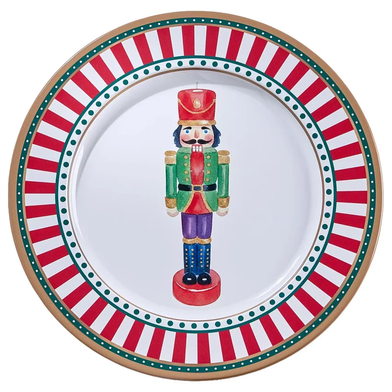 XMAS Metallteller Nussknacker 8er-Set