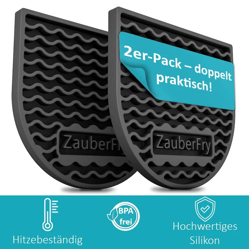 ZauberFry | Silikon Untersetzer für Ninja AF300EU, AF400EU, AF451EU, AF500DE und SL400EU (2er-Set)