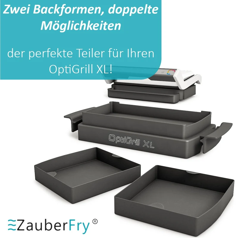 ZauberFry | Backschalenteiler kompatibel mit Tefal OptiGrill XL, Elite, Plus