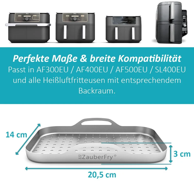 ZauberFry | Pizzaeinsatz aus Edelstahl (2er-Set)