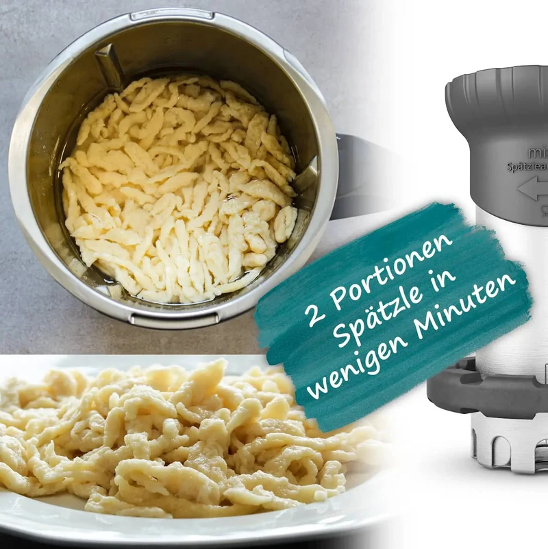 mixle® Spätzleaufsatz V2 aus Edelstahl für Thermomix TM6, TM5, TM31 und TM Friend