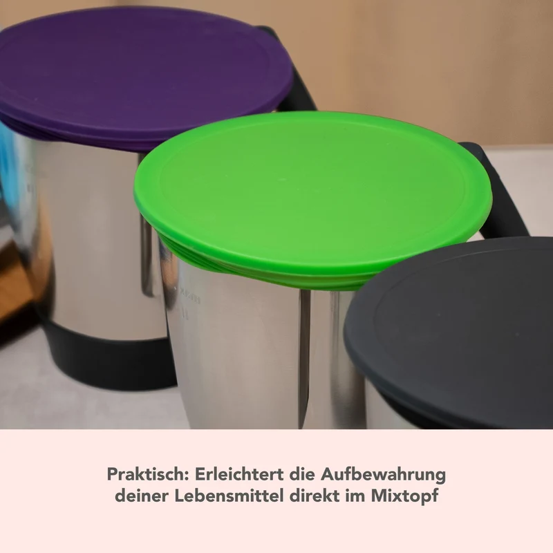 WunderLid® | Silikondeckel für Thermomix-Mixtopf | 2er Set