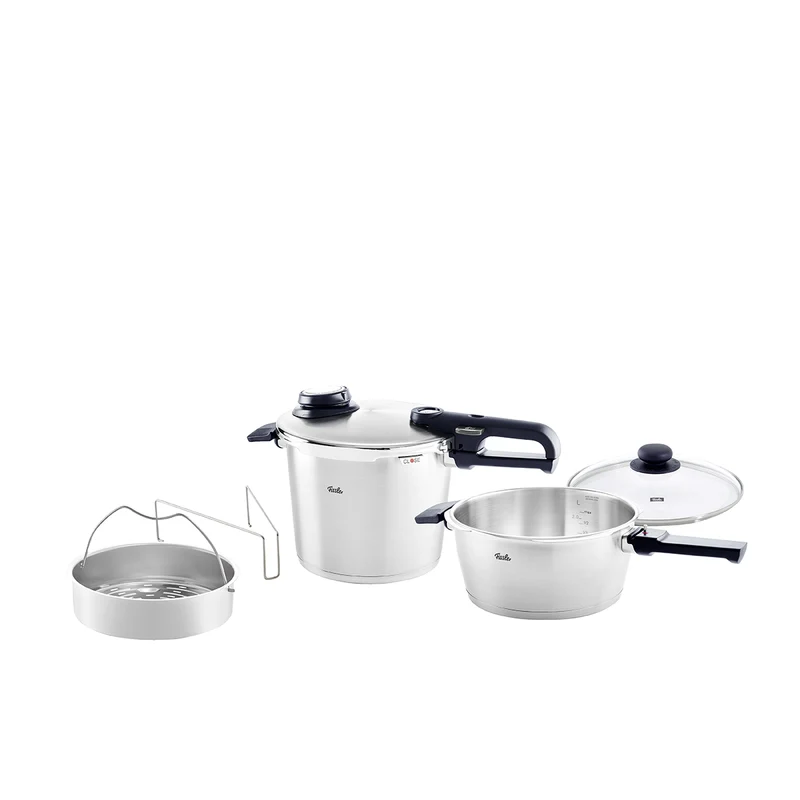 Vitavit® Premium 3-tlg. Schnellkochtopf-Set 3,5 & 6 Liter mit Glasdeckel