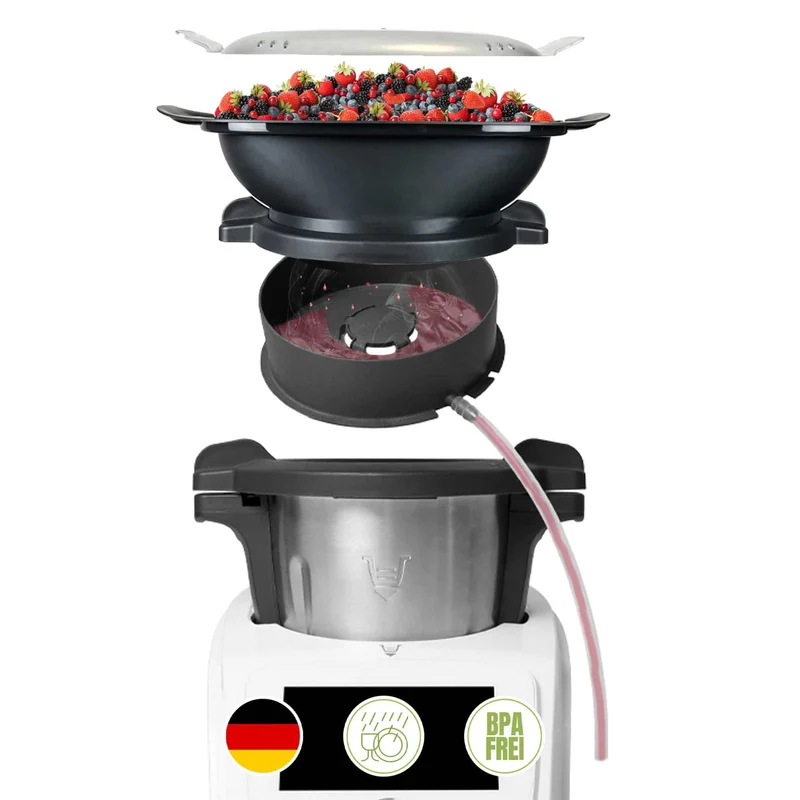 Dampfentsafter-Aufsatz von MixFino® für Monsieur Cuisine Smart, Trend, Connect