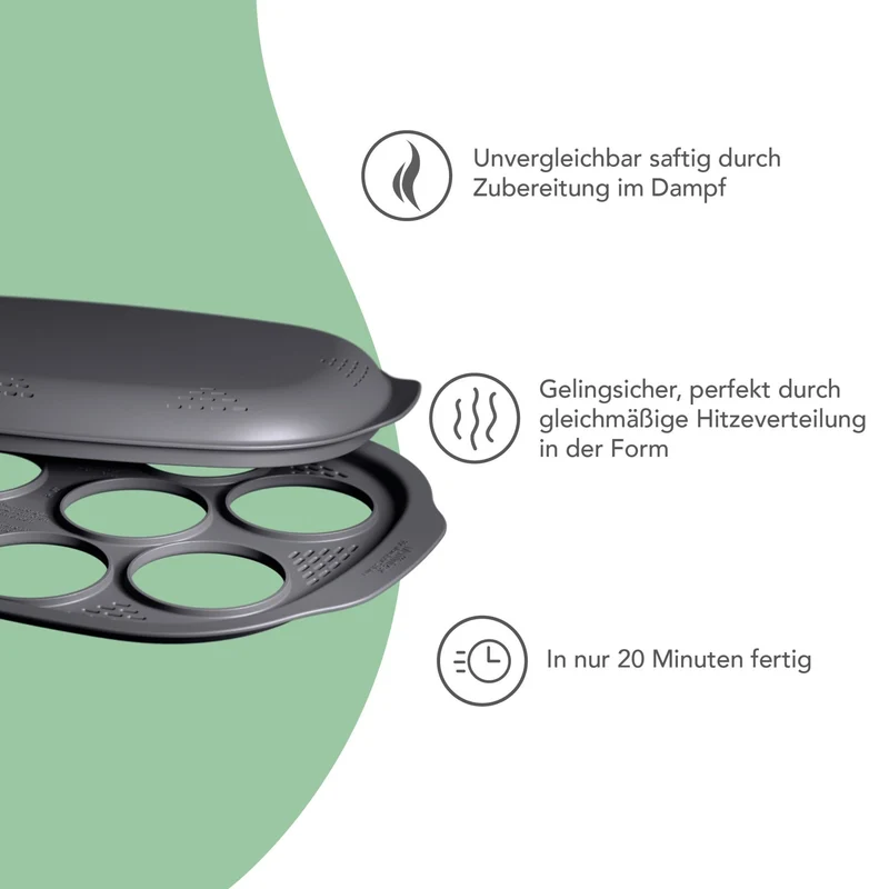 Muffinizer® mit 10 Förmchen | Für Monsieur Cuisine Smart, Trend, Connect