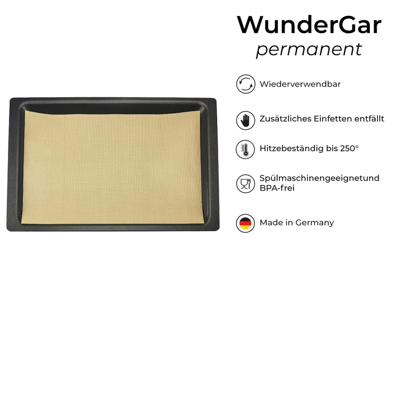 WunderGar® Permanent | Dauerbackfolie für den Backofen