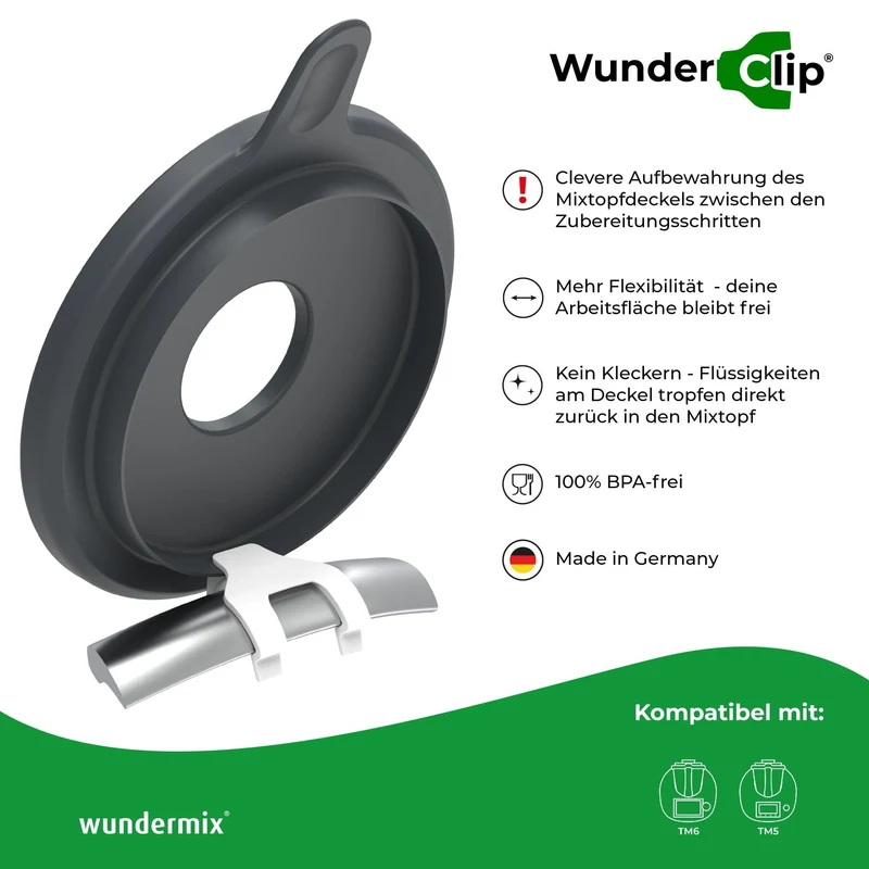 WunderClip® V1 | Deckelhalter für Thermomix TM6, TM5