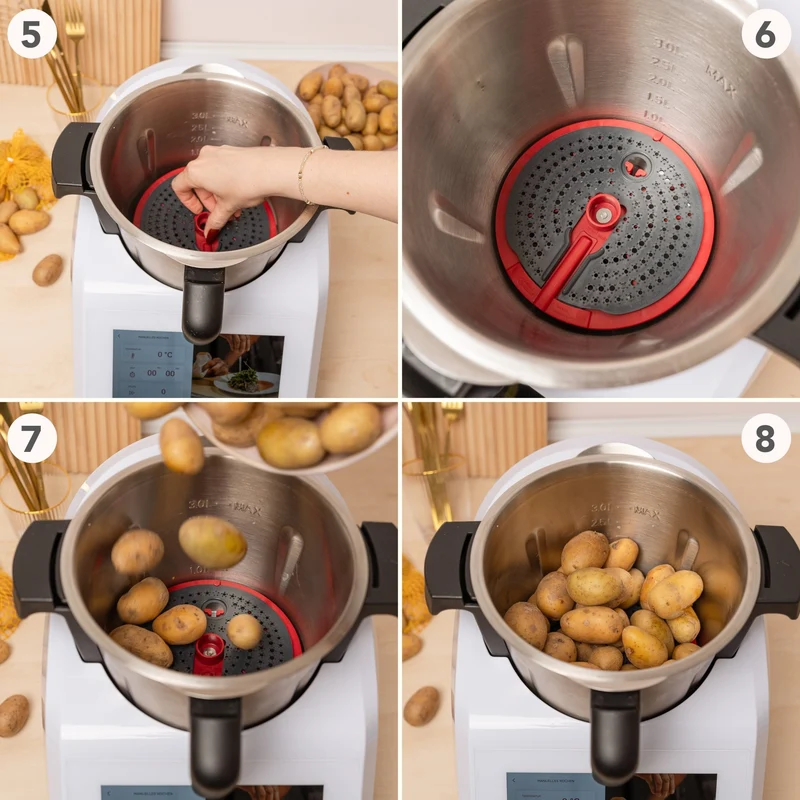 WunderPeeler® (mit Träger) | Kartoffelschäler-Aufsatz für Monsieur Cuisine