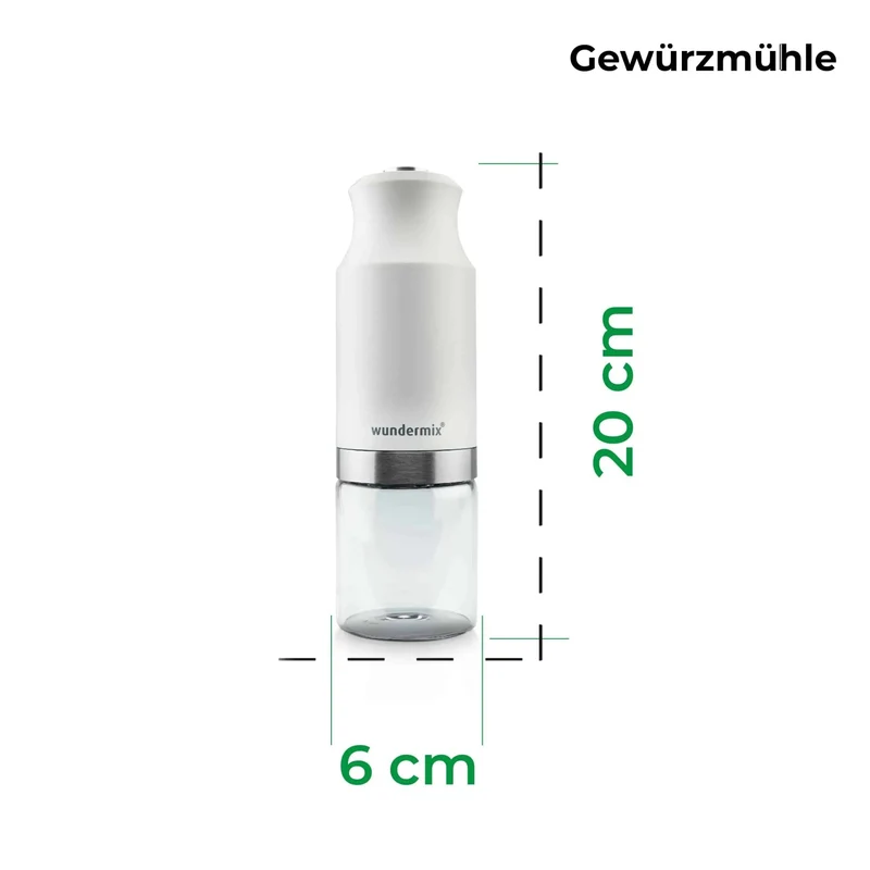 WunderSpicer® | Elektrische Salz- oder Pfeffermühle mit Keramik-Mahlwerk