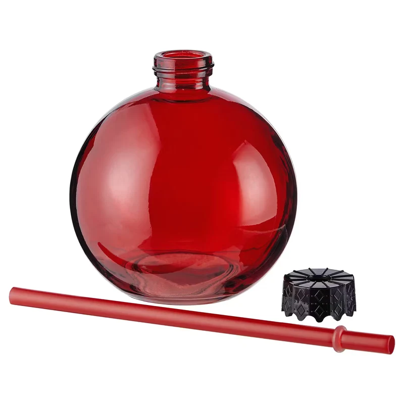 SANTA'S BUBBLE Glaskugel mit Trinkhalm 6er-Set