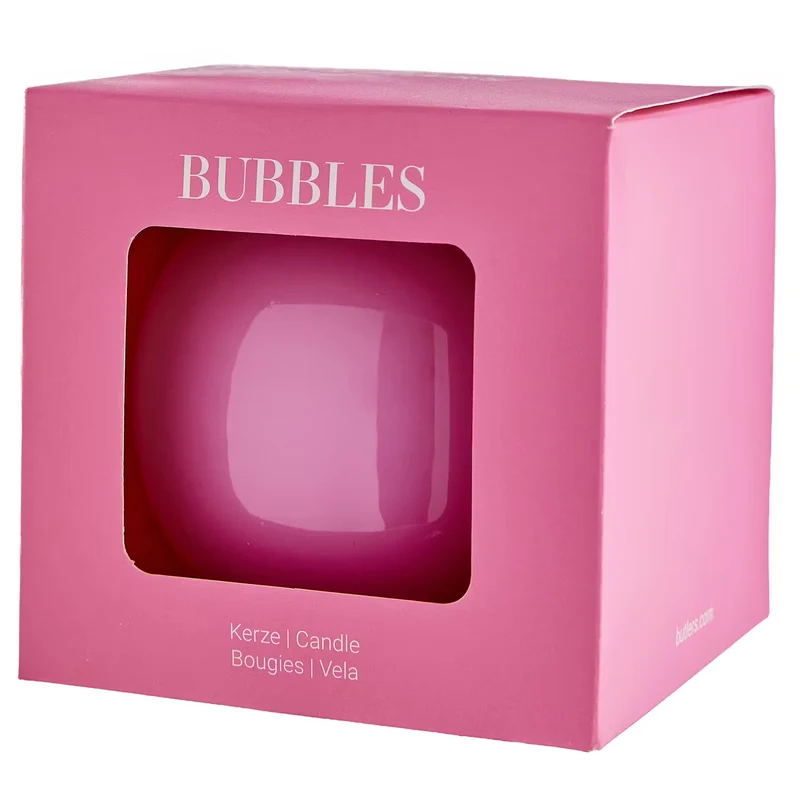 BUBBLES Kugelkerze glossy