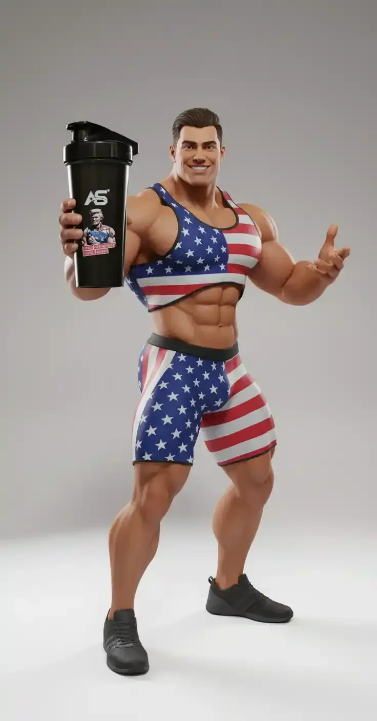 American Supps Protein Shaker Donald Pump 800ml